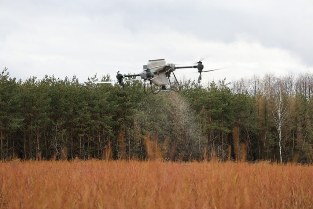 Agrokopter plantacja borówki